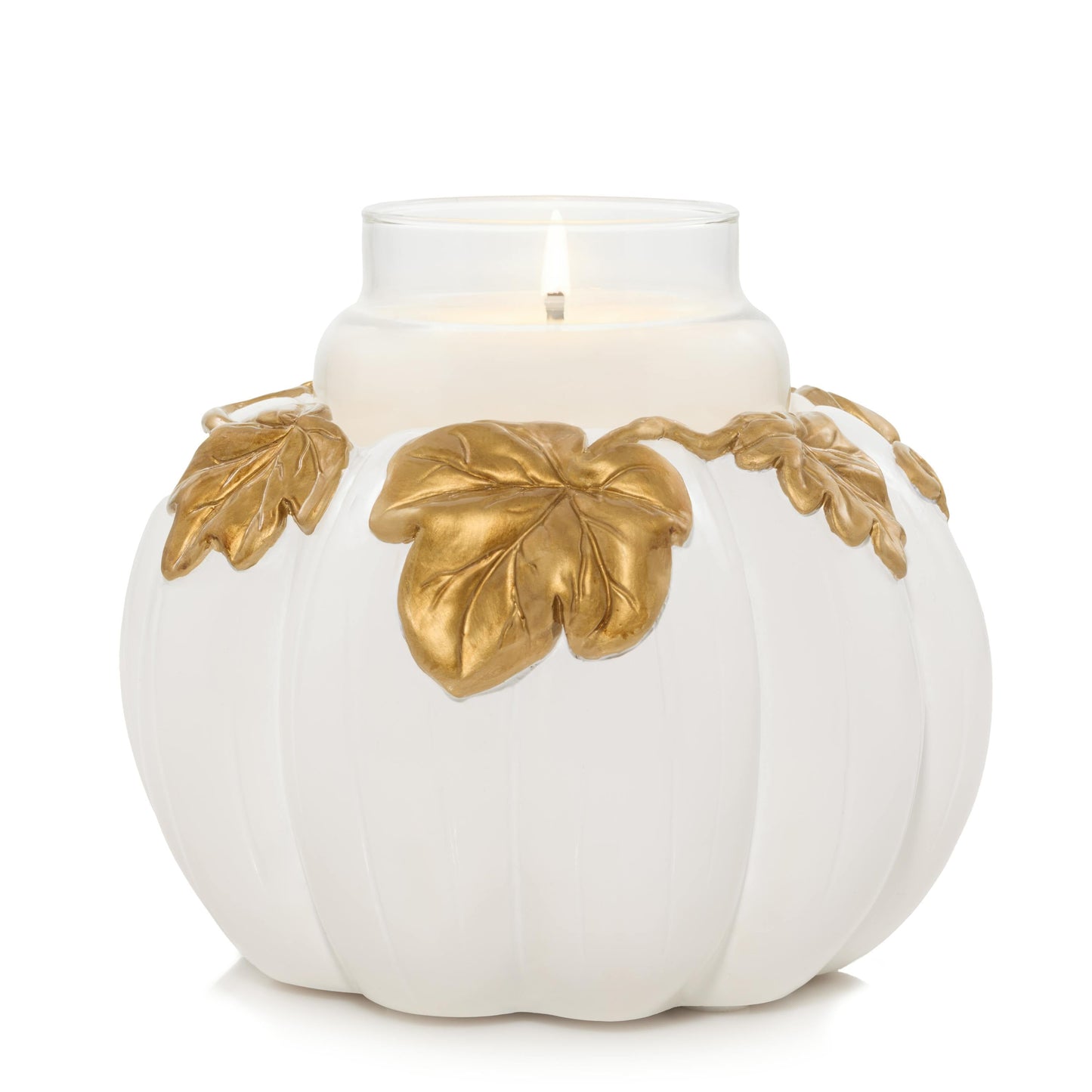White Pumpkin Resin Holder 2D9M