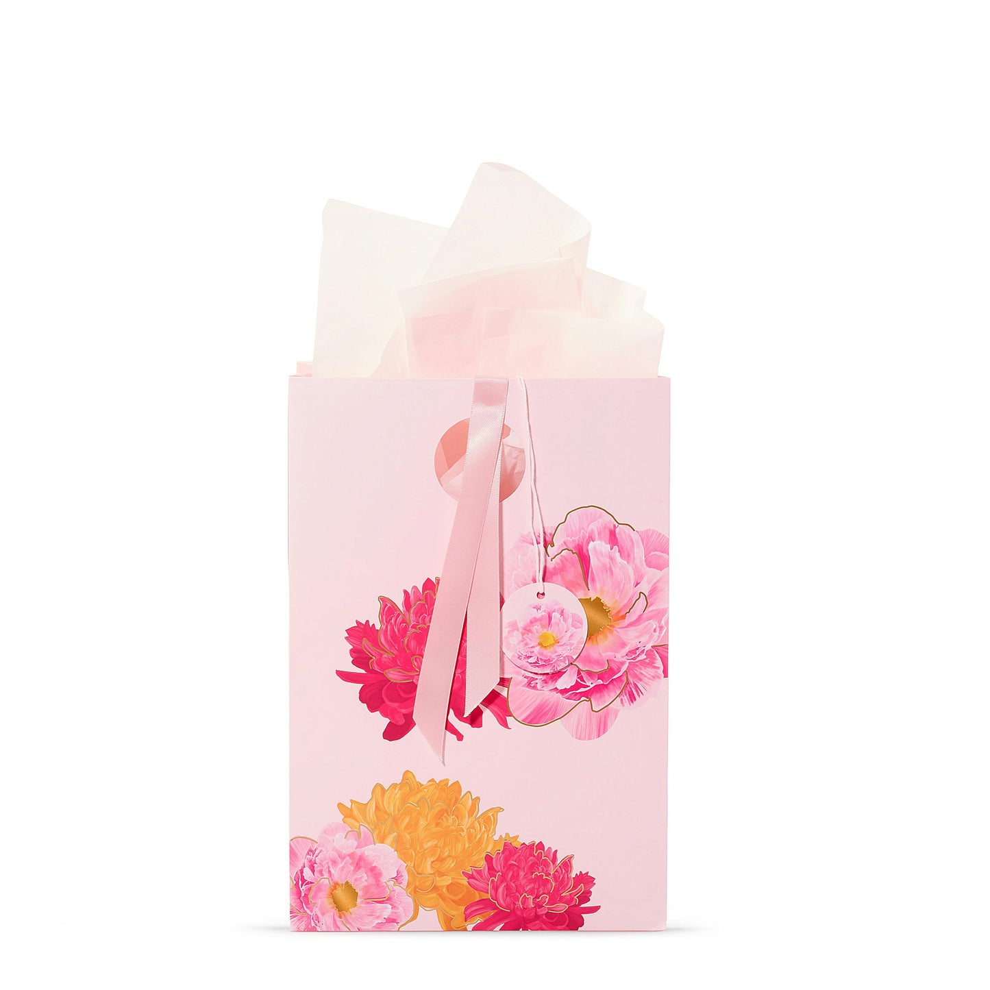 Pink Peony Floral Gift Bag QKBO