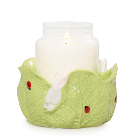 Ceramic Easter Bunny Jar Candle Holder 6YIF